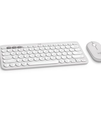 Logitech Pebble 2 Wireless Keyboard and Mouse Combo For Mac (White)