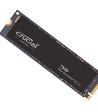 Crucial® T500 1TB PCIe Gen4 NVMe M.2 SSD with heatsink