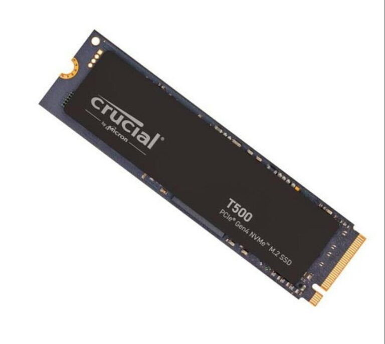 Crucial® T500 1TB PCIe Gen4 NVMe M.2 SSD with heatsink