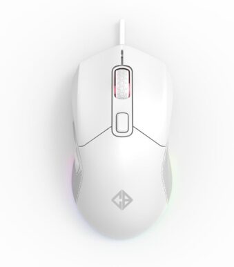 Cosmic Byte Firestorm RGB Wired Gaming Mouse with PTFE feet (White)