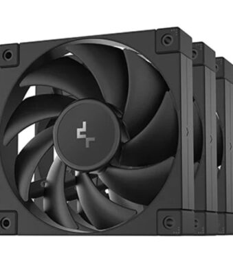 Deepcool FD12 120mm 3 in 1 PC Case Fans – Black
