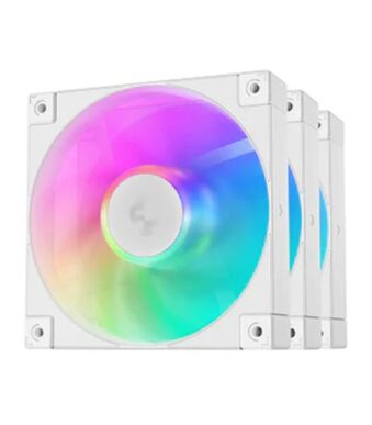 Deepcool FD12 ARGB 120mm 3 in 1 PC Case Fans – White