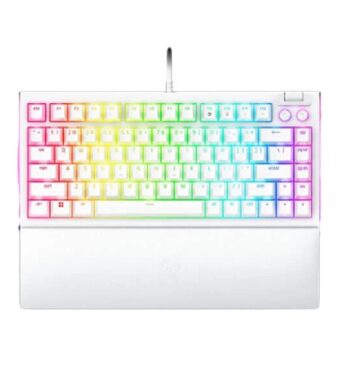 Razer BlackWidow V4 75 Percent White Mechanical Gaming Keyboard (White)