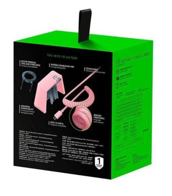 Razer PBT Keycap + Coiled Cable Upgrade Set Quartz (Pink)