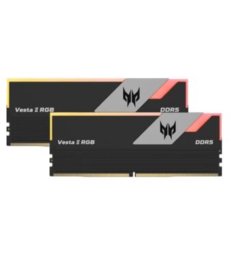 Acer Predator Vesta II RGB Series 32GB (16GBx2) DDR5 6000MHz Desktop Ram (Black)