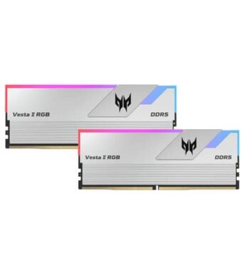 Acer Predator Vesta II RGB Series 32GB (16GBx2) DDR5 6000MHz Desktop Ram (Silver)