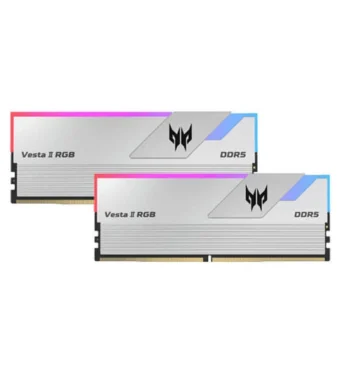 Acer Predator Vesta II RGB Series 32GB (16GBx2) DDR5 6000MHz Desktop Ram (Silver) BL.9BWWR.379