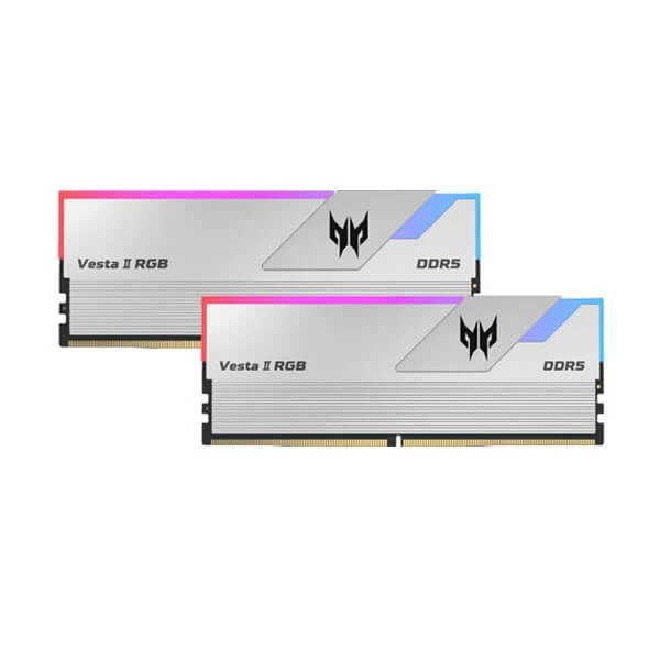 Acer Predator Vesta II RGB Series 32GB (16GBx2) DDR5 6000MHz Desktop Ram (Silver) BL.9BWWR.379