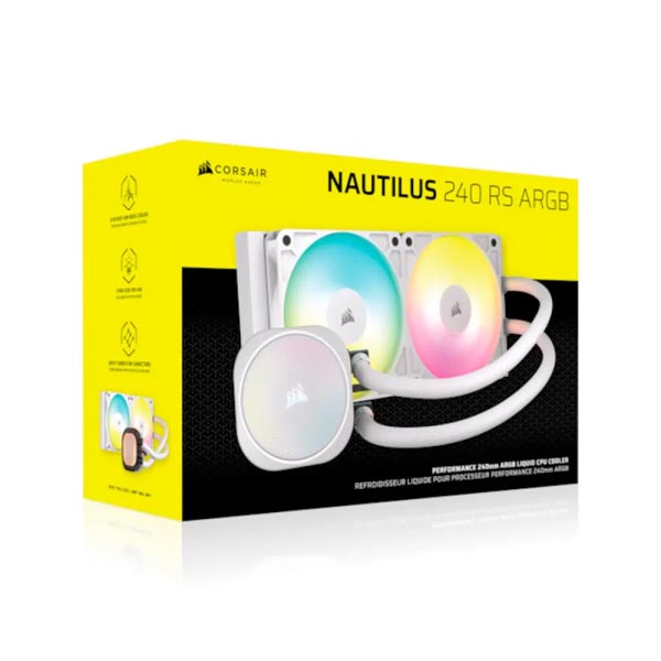 Corsair Nautilus 240 RS ARGB Liquid CPU Cooler (White)