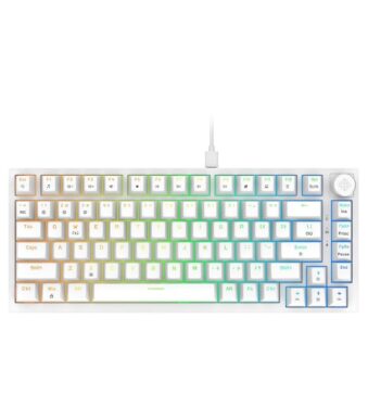 Cosmic Byte Phantom TKL Gasket Mechanical Wired Swappable Keyboard with PreLubed Switches (White)
