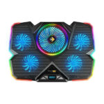 Cosmic Byte Cyclone RGB Laptop Cooling Pad with 5 Fan, Adjustable Speed, USB Hubx