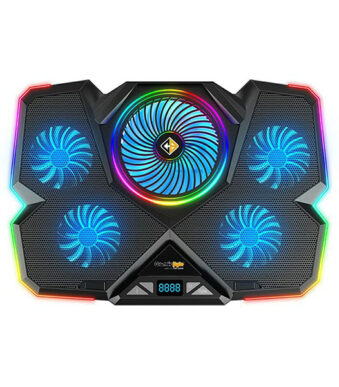 Cosmic Byte Cyclone RGB Laptop Cooling Pad with 5 Fan, Adjustable Speed, USB Hubx