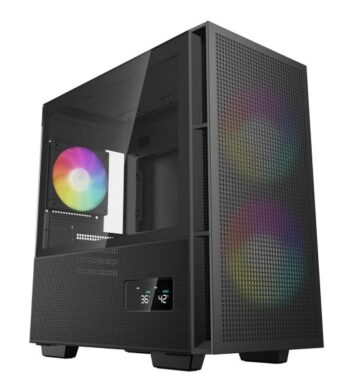 DeepCool CH360 DIGITAL mATX Airflow Cabinet (Black)