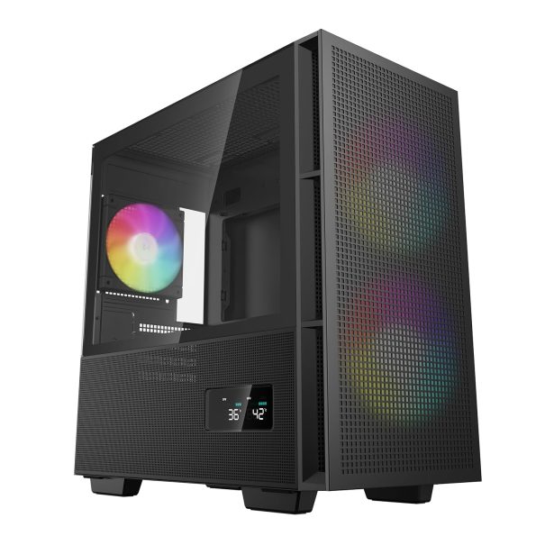 DeepCool CH360 DIGITAL mATX Airflow Cabinet (Black)