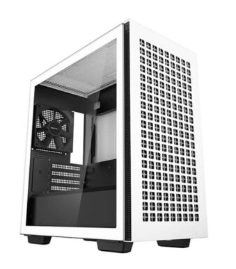 DeepCool CH370 WH (M-ATX) Mini Tower Cabinet With Tempered Glass Side Panel (White)