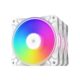 Deepcool CF120 Plus White 120mm PWM ARGB Cabinet Fan (Triple Pack)