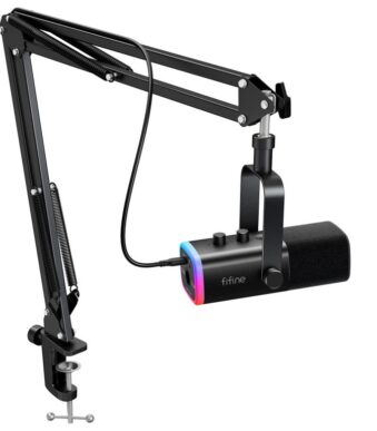 FIFINE AmpliGame AM8T XLR/USB Gaming Microphone Kit (Black)