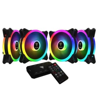 Gamdias AEOLUS M2-1204R 120mm Cabinet Fan (Quadruple Pack)
