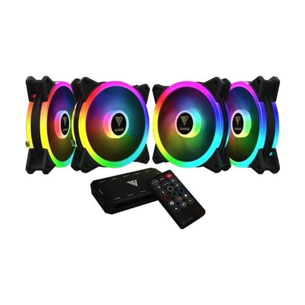 Gamdias AEOLUS M2-1204R 120mm Cabinet Fan (Quadruple Pack)