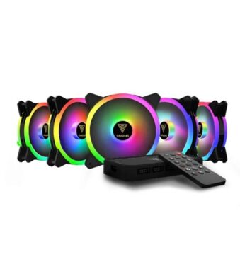 Gamdias Aeolus M2-1205R ARGB Cabinet Fan (Five Pack)