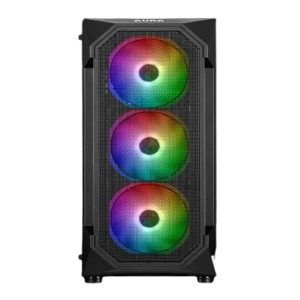 Gamdias Aura GC1 Elite ARGB (ATX) Mid Tower Cabinet (Black)