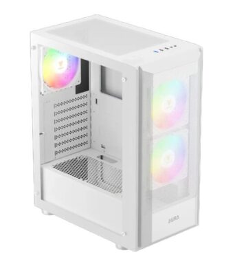 Gamdias Aura GC6 WH ARGB (ATX) Mid Tower Cabinet (White)