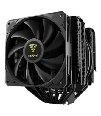 Gamdias Boreas P1-720 120mm Dual Tower CPU Air Cooler (Black)