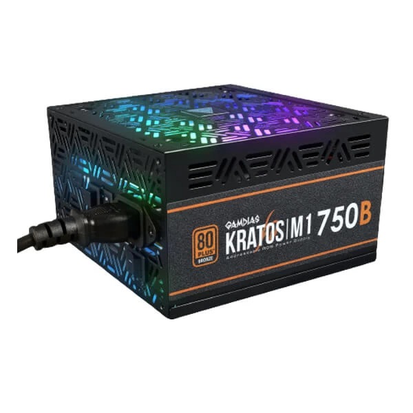 Gamdias Kratos M1 750B RGB 750 Watt 80 Plus Bronze SMPS