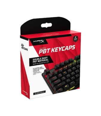 HyperX PBT Keycaps Full Key Set, Double Shot PBT Material, English (US) Layout, 104 Keys (Black)