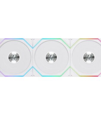 Lian Li UNI FAN TL Wireless Fans, ARGB, PWM, 3-Pack – 120 mm, White