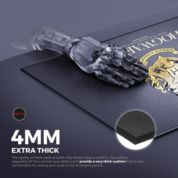 Cybeart | Hogwarts Gaming Desk Mat (XXL - 900x400x4mm) | Waterproof, Never Slip Base, Stitched Edges, Esports Grade - Image 4