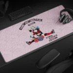 Cybeart | Harley Quinn Gaming Desk Mat (XXL - 900x400x4mm) | Waterproof, Never Slip Base, Stitched Edges, Esports Grade - Image 2