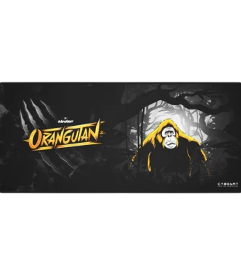 Cybeart | Orangutan Esports Gaming Desk Mat (XXL - 900x400x4mm) | Waterproof, Never Slip Base, Stitched Edges, Esports Grade