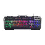Cosmic Byte CB-GK-05 Titan Wired Gaming Keyboard with Aluminum Body, Rainbow Backlit Keycaps, Braided Cable