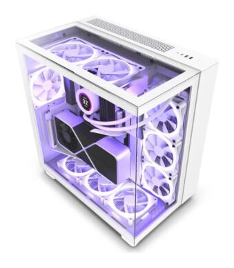 NZXT H9 Elite Dual-Chamber ATX Mid-Tower PC Gaming Case White