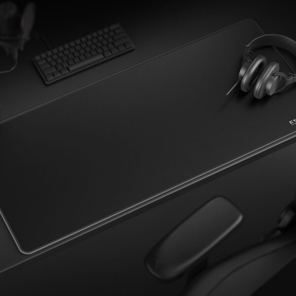 Cybeart | Ghost (Black) Gaming Mouse Pad (Large - 450x400x4mm) | Waterproof, Never Slip Base, Stitched Edges, Esports Grade