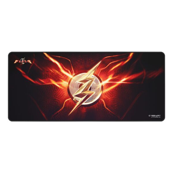 Cybeart | The Flash Gaming Desk Mat (XXL - 900x400x4mm) | Waterproof, Never Slip Base, Stitched Edges, Esports Grade
