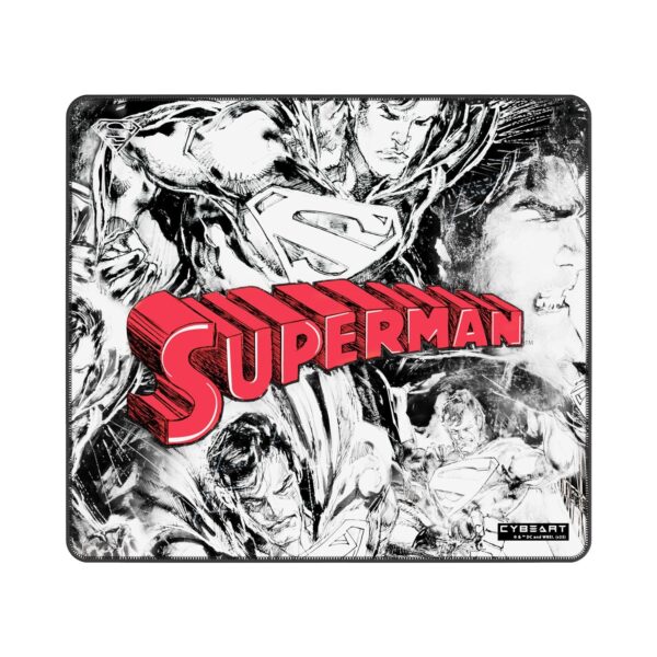 Cybeart | Superman Jim Lee Edition Gaming Mouse Pad (Large - 450x400x4mm) | Waterproof, Never Slip Base, Stitched Edges, Esports Grade