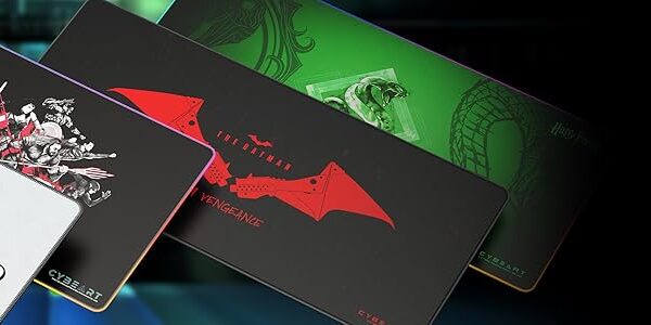 Cybeart | The Batman Gaming Mouse Pad (Large - 450x400x4mm) | Waterproof, Never Slip Base, Stitched Edges, Esports Grade
