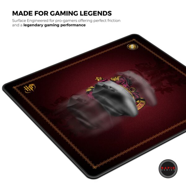 Cybeart | Gryffindor Classic Gaming Mouse Pad (Large - 450x400x4mm) | Waterproof, Never Slip Base, Stitched Edges, Esports Grade - Image 4