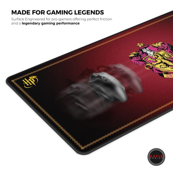 Cybeart | Gryffindor Classic Gaming Desk Mat (XXL - 900x400x4mm) | Waterproof, Never Slip Base, Stitched Edges, Esports Grade - Image 4