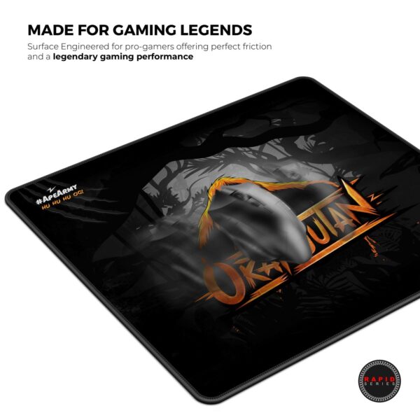 Cybeart | Orangutan Esports Gaming Mouse Pad (Large - 450x400x4mm) | Waterproof, Never Slip Base, Stitched Edges, Esports Grade - Image 4