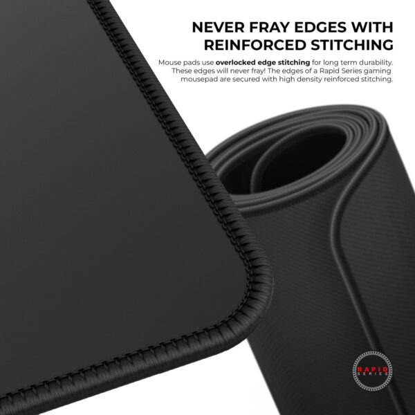 Cybeart | Ghost (Black) Gaming Mouse Pad (Medium - 300x250x4mm) | Waterproof, Never Slip Base, Stitched Edges, Esports Grade - Image 5