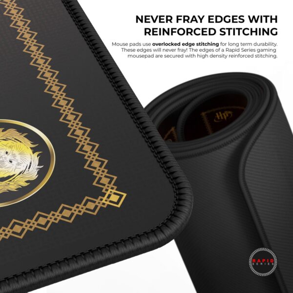 Cybeart | Gryffindor Classic Gaming Mouse Pad (Large - 450x400x4mm) | Waterproof, Never Slip Base, Stitched Edges, Esports Grade - Image 5