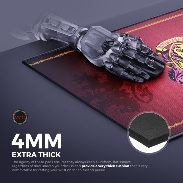 Cybeart | Gryffindor Classic Gaming Mouse Pad (Large - 450x400x4mm) | Waterproof, Never Slip Base, Stitched Edges, Esports Grade - Image 6