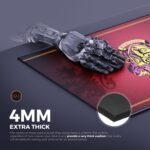 Cybeart | Gryffindor Classic Gaming Desk Mat (XXL - 900x400x4mm) | Waterproof, Never Slip Base, Stitched Edges, Esports Grade - Image 6