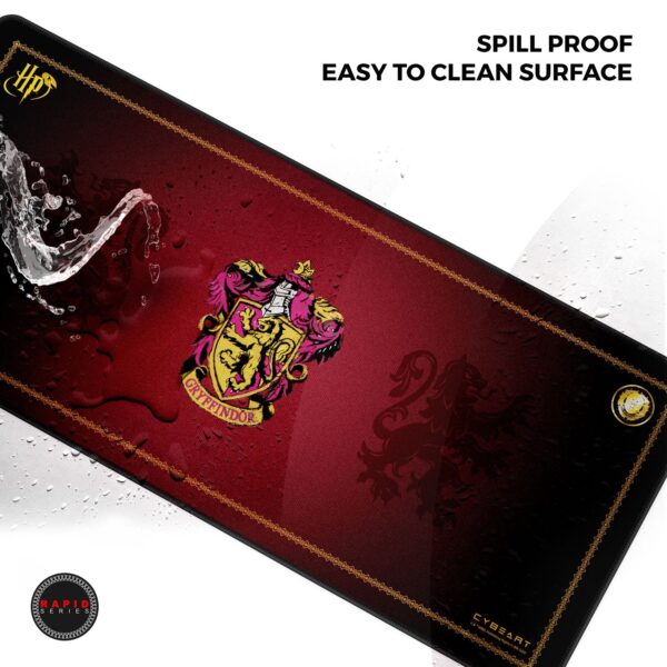 Cybeart | Gryffindor Classic Gaming Desk Mat (XXL - 900x400x4mm) | Waterproof, Never Slip Base, Stitched Edges, Esports Grade - Image 7