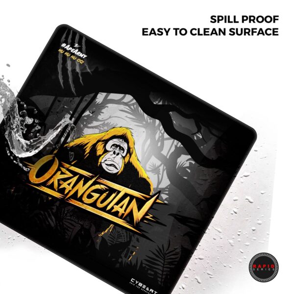 Cybeart | Orangutan Esports Gaming Mouse Pad (Large - 450x400x4mm) | Waterproof, Never Slip Base, Stitched Edges, Esports Grade - Image 7