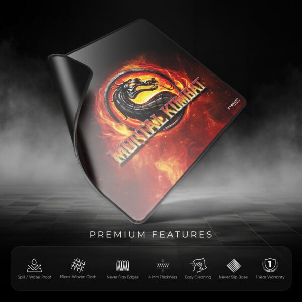 Cybeart | Mortal Kombat Gaming Mouse Pad (Large - 450x400x4mm) | Waterproof, Never Slip Base, Stitched Edges, Esports Grade - Image 8