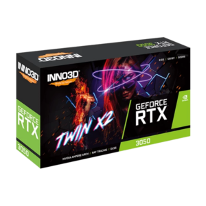 INNO3D Nvidia Geforce RTX 3050 Twin X2 8Gb Gddr6 128-Bit Pci-E 4.0 Integrated Gaming Graphics Card – N30502-08D6-1711Va41